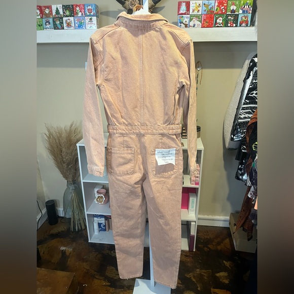 Triarchy Denim Jumpsuit with Gold Hardware in Clay - Picture 11 of 11